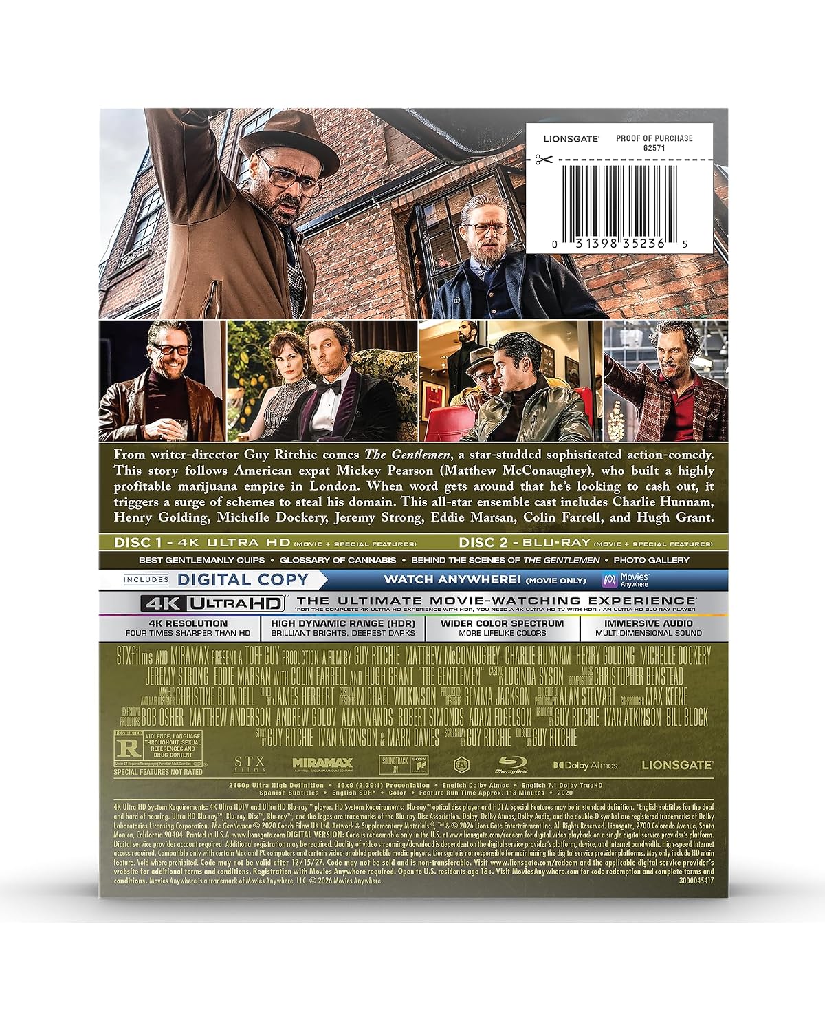 The Gentlemen - Limited Edition Steelbook (4K Ultra HD + Blu-ray + Digital) — physical packaging
