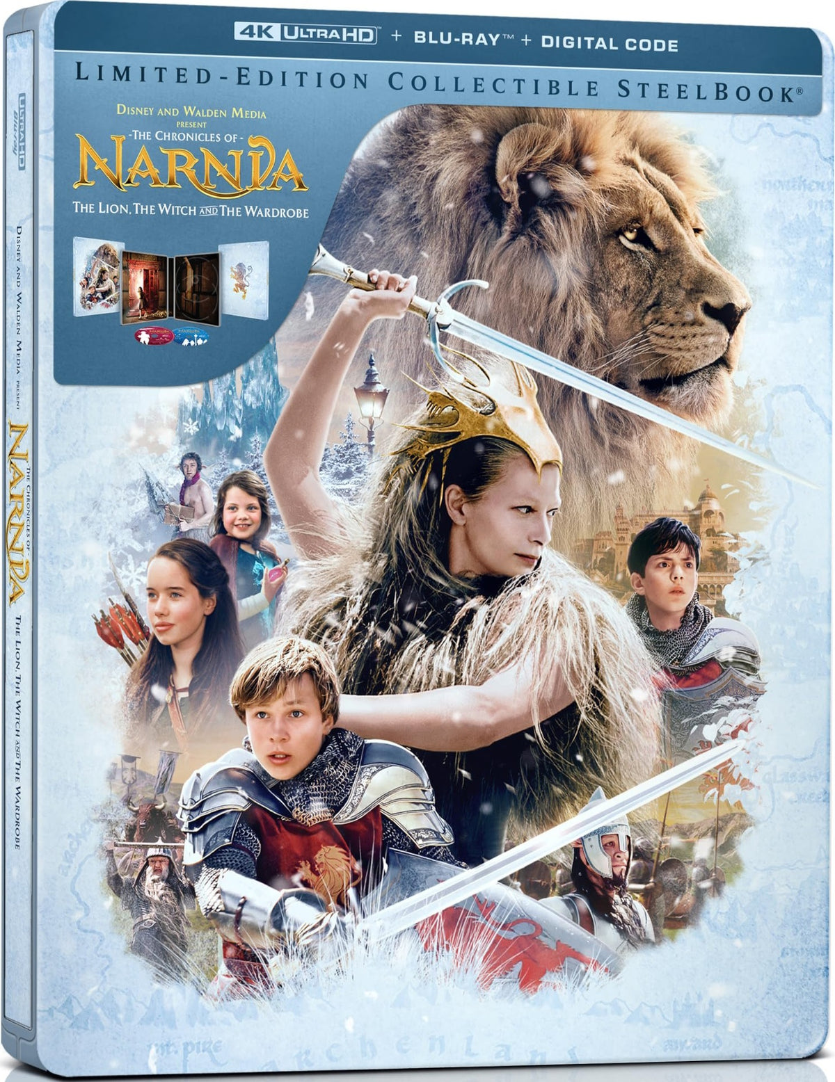 The Chronicles Of Narnia: The Lion, The Witch, And The Wardrobe - Limited Edition Steelbook (4K Ultra HD + Blu-ray + Digital) — physical packaging