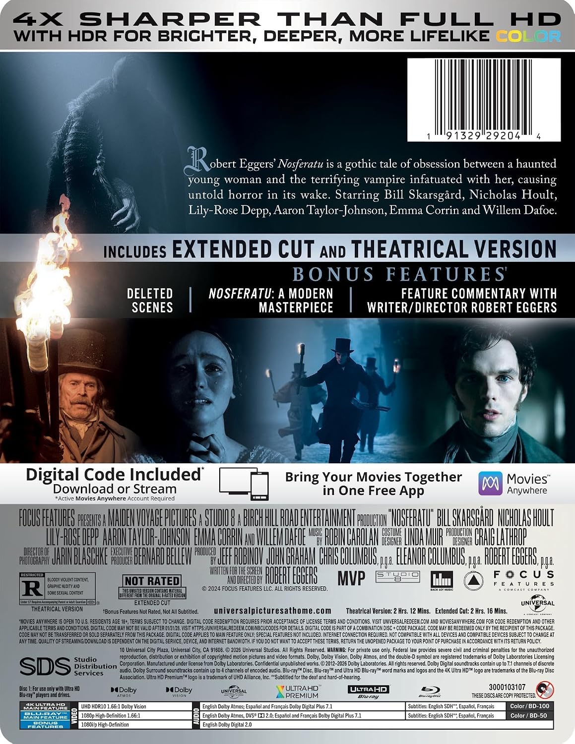 Nosferatu - Limited Edition Steelbook (4K Ultra HD + Blu-ray + Digital) — physical packaging