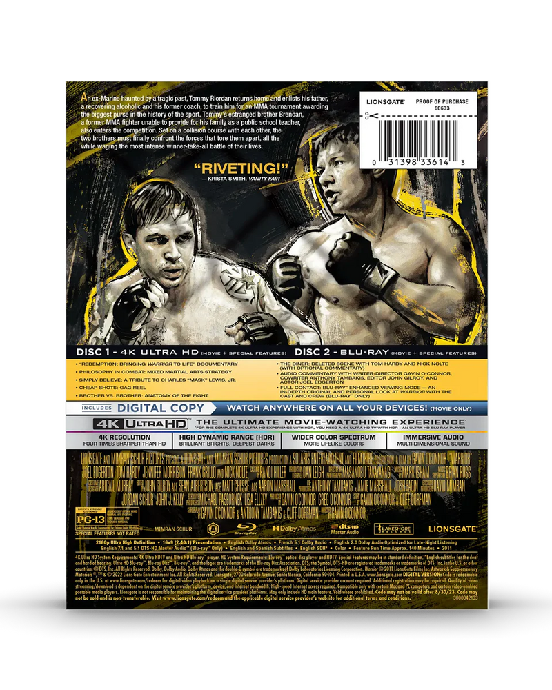 Warrior - Limited Edition Steelbook (4K Ultra HD + Blu-ray + Digital)-5