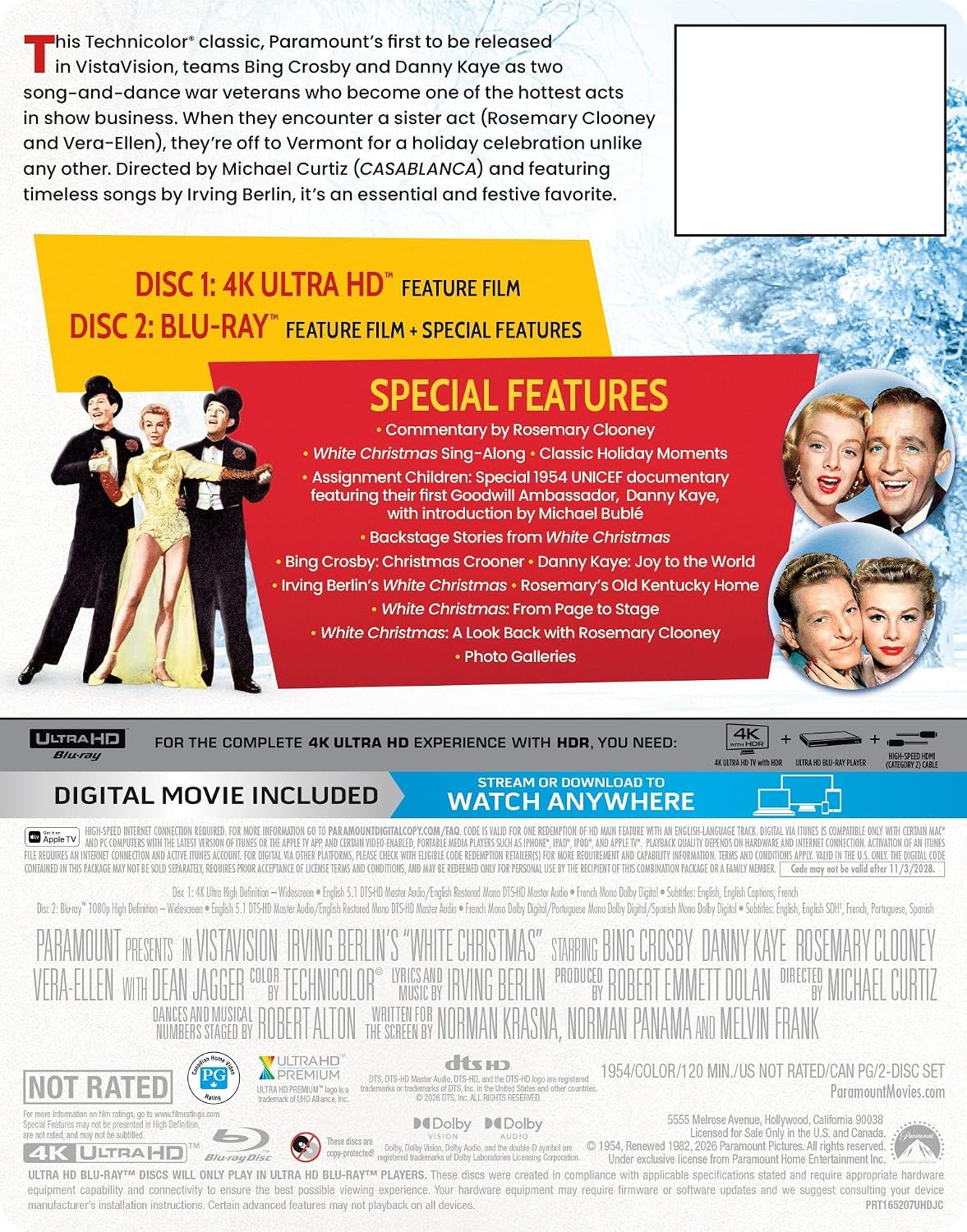 White Christmas - Limited Edition Steelbook (4K Ultra HD + Blu-ray + Digital)-3