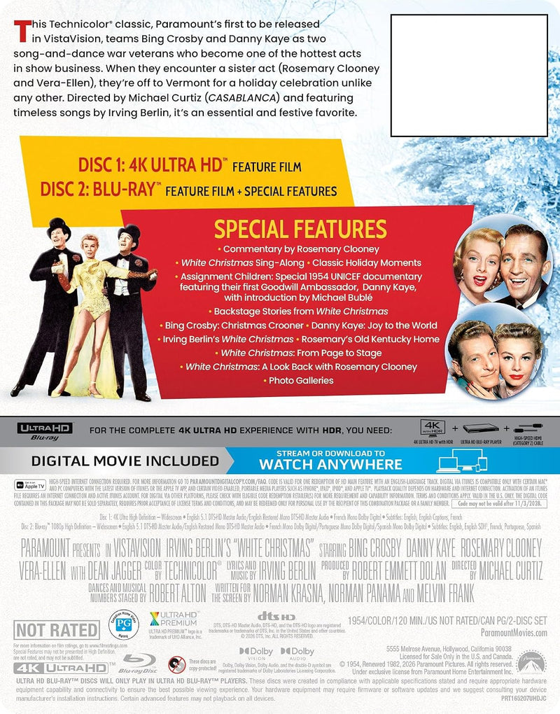 White Christmas - Limited Edition Steelbook (4K Ultra HD + Blu-ray + Digital)-3