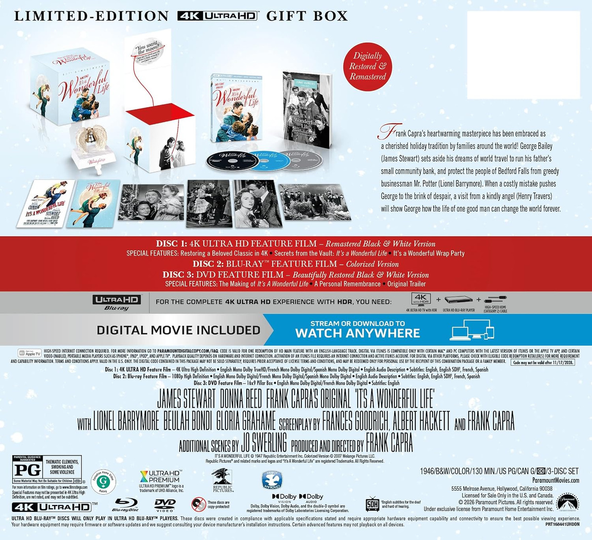 It's A Wonderful Life - 80th Anniversary Deluxe Giftset (4K Ultra HD + Blu-ray + DVD + Digital)-4
