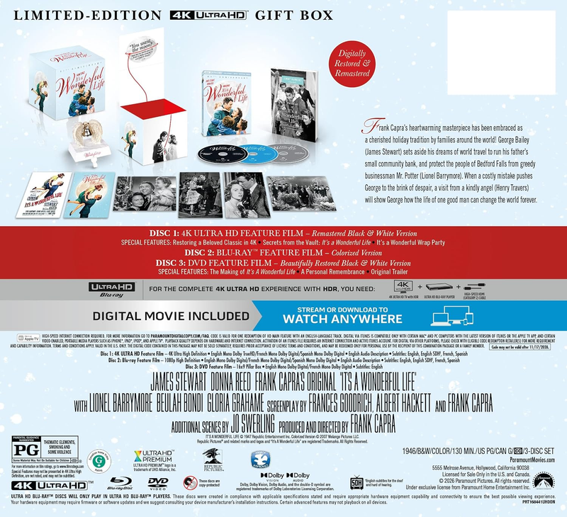 It's A Wonderful Life - 80th Anniversary Deluxe Giftset (4K Ultra HD + Blu-ray + DVD + Digital)-4
