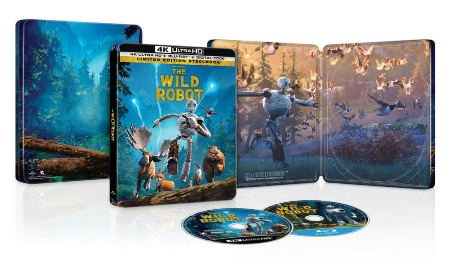 The Wild Robot - Limited Edition Steelbook (4K Ultra HD + Blu-ray + Digital)