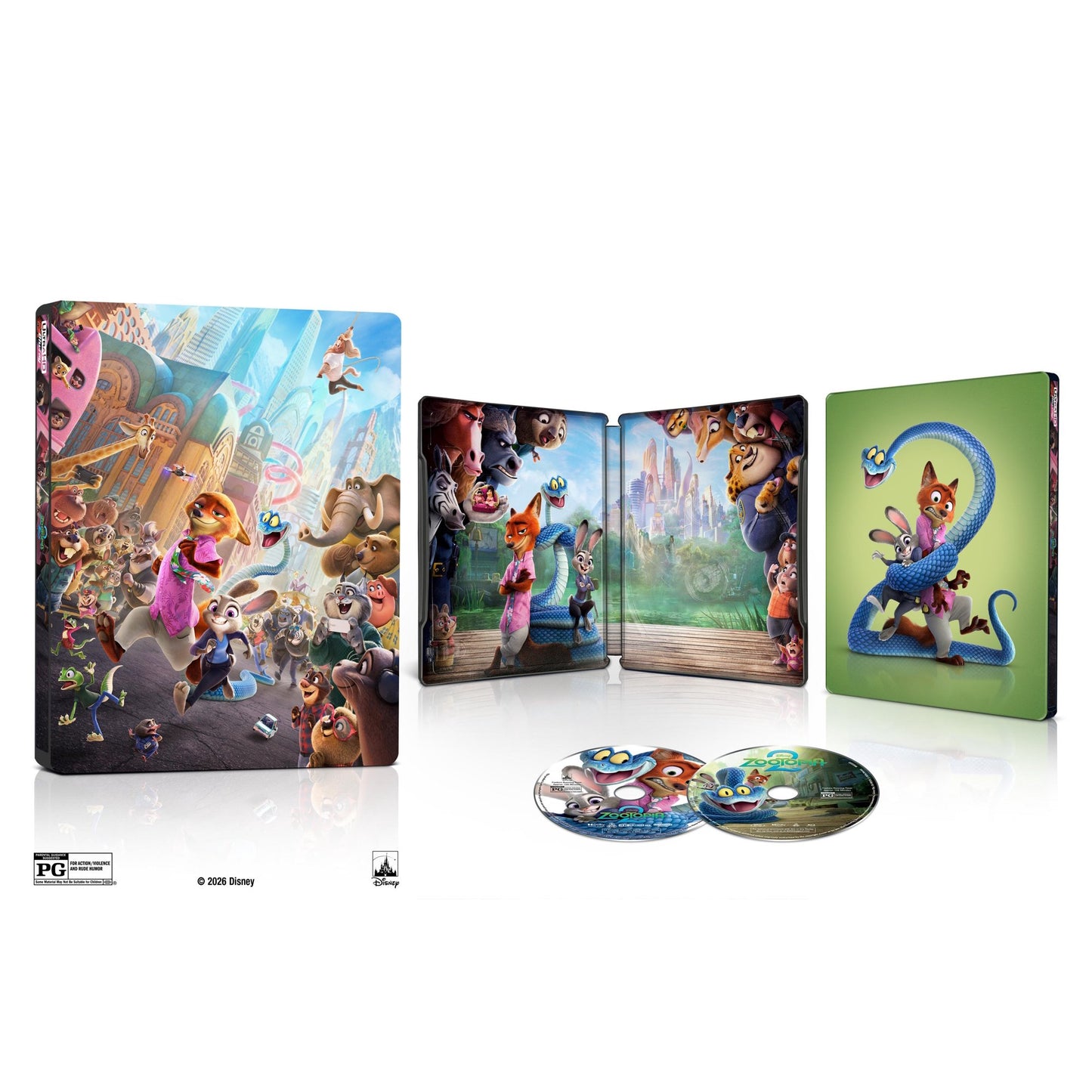 Zootopia 2 - Limited Edition Steelbook (4K Ultra HD + Blu-ray + Digital)