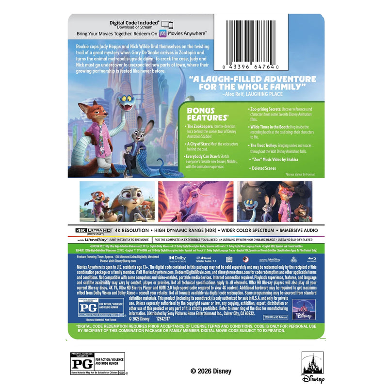 Zootopia 2 - Limited Edition Steelbook (4K Ultra HD + Blu-ray + Digital)-3